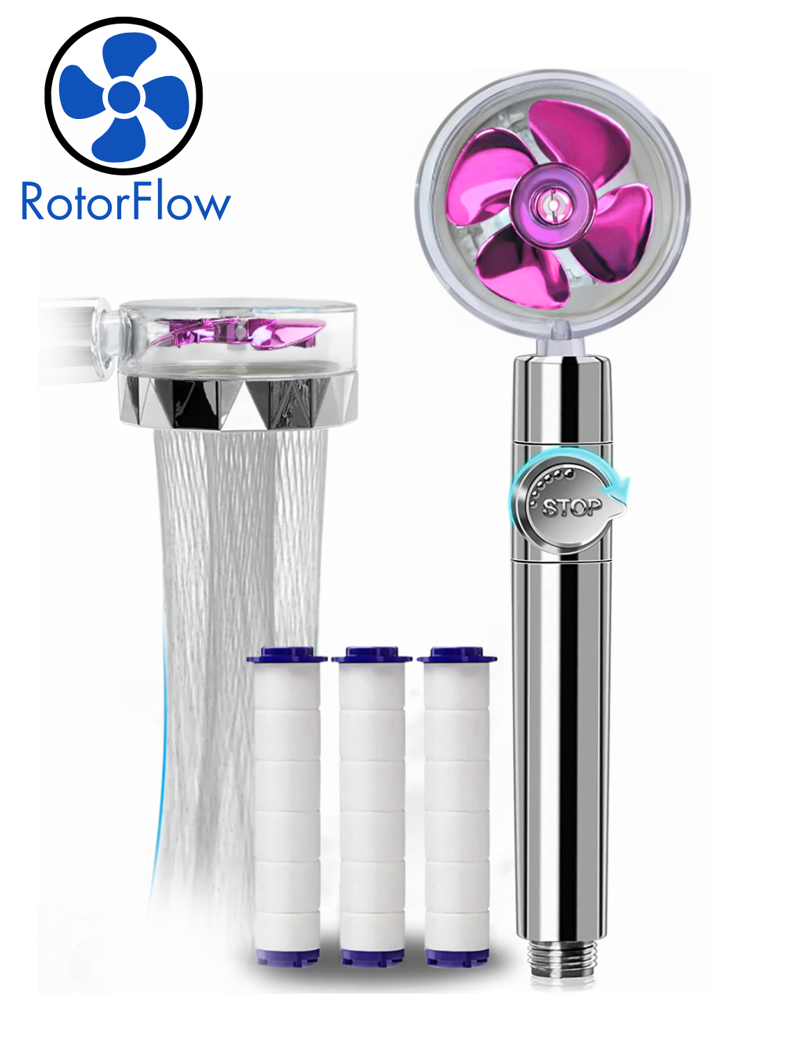 The RotorFlow™ Jet Shower Head